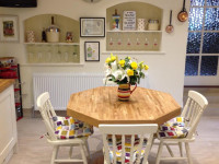 Hexagon shaped kitchen table