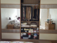 Open bedroom slide robes