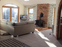 Kitchen extension with log burner